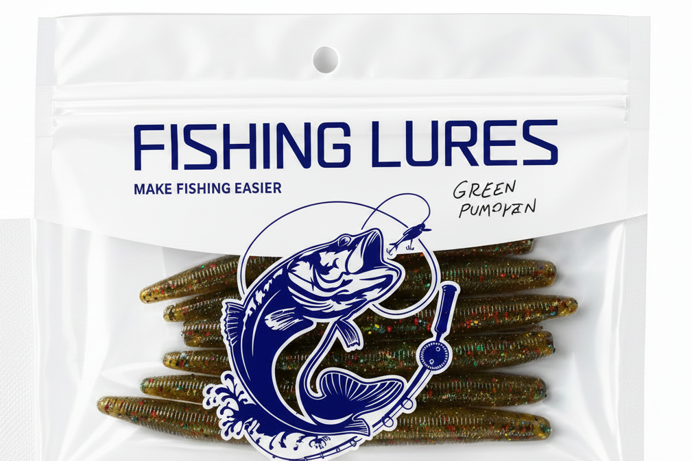 5" Green pumpkin stick bait